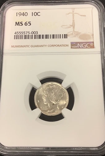 1940 Mercury Dime NGC Graded MS65!