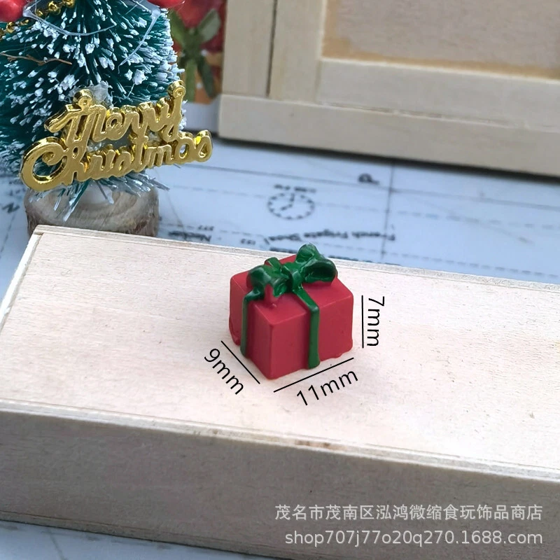 5Pcs 1/12 Scale Dollhouse Mini Christmas Gift Box Xmas Atmosphere Decor Ornament - Image 4 of 4