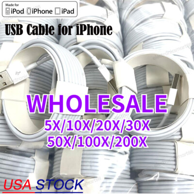 WHOLESALE BULK LOT 3/6FT USB Fast Charger Cable For Apple iPhone XR X 8 7 5 Cord