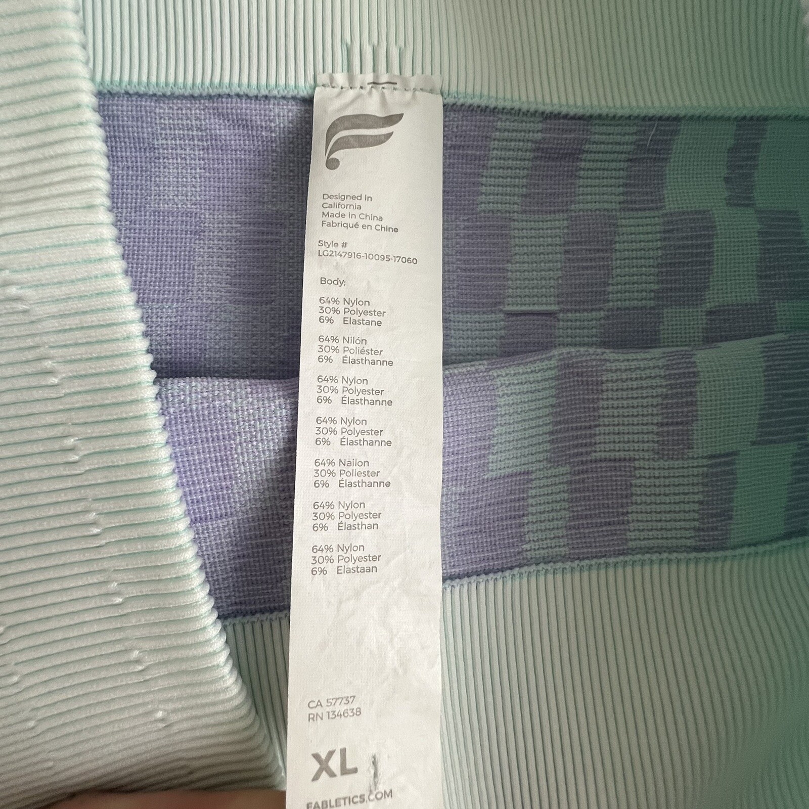 Fabletics Womens Multicolored Checkered High Wais… - image 7