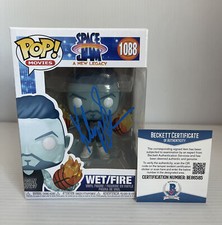 Klay Thompson Signed Autographed Wet Fire Space Jam legacy  Funko Pop Beckett 2