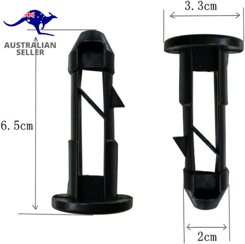 6 PCS Wheelie Bin Lid Hinge Pins 65X18Mm Black Plastic Fit for 240 Liters Outdoo - Picture 2 of 12
