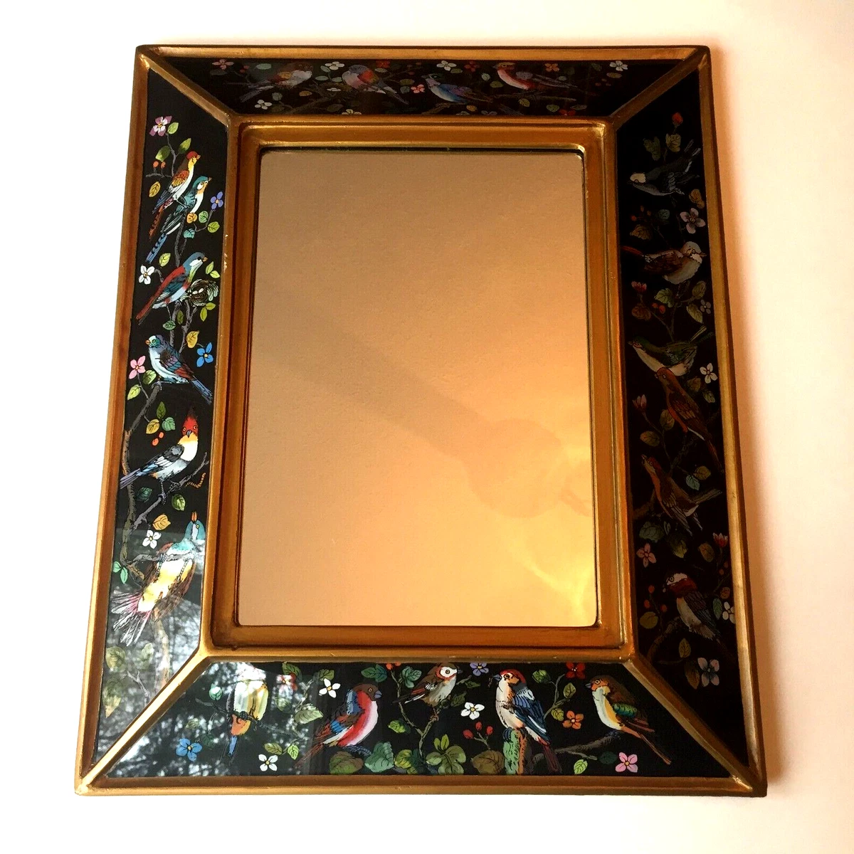 Reverse painted glass online mirror