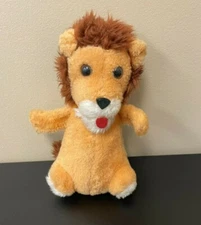 Vintage Dan Brechner 8" Stuffed Lion Plush - Brown Mane - Tongue - GUC