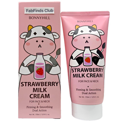 Bonnyhill Strawberry Milk Cream for Face & Neck Sealed Firming Smoothing Korean