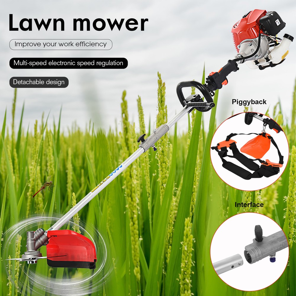52cc 5-in-1 Multi Tool Kit with Hedge Trimmer Chainsaw Brush Cutter Pole Saw