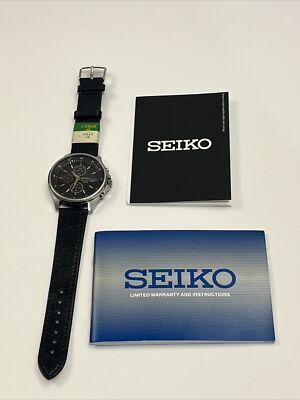 Seiko Split-Second Chronograph 4mm Men s 7T92-0NY0 With New Band, Battery!