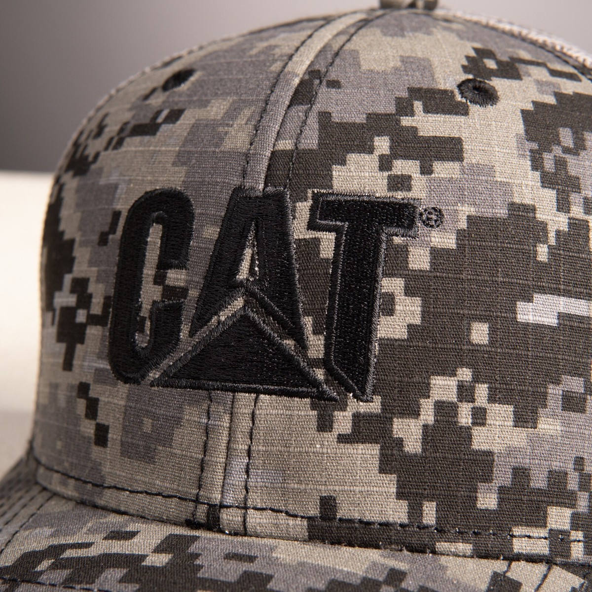 NEW - Authentic Caterpillar CAT Digital Camo Gray Mesh Hat