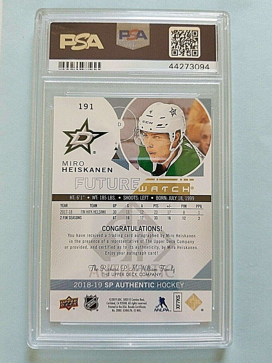 2018-19 Miro Heiskanen SP Authentic #191 Future Watch Rookie Auto