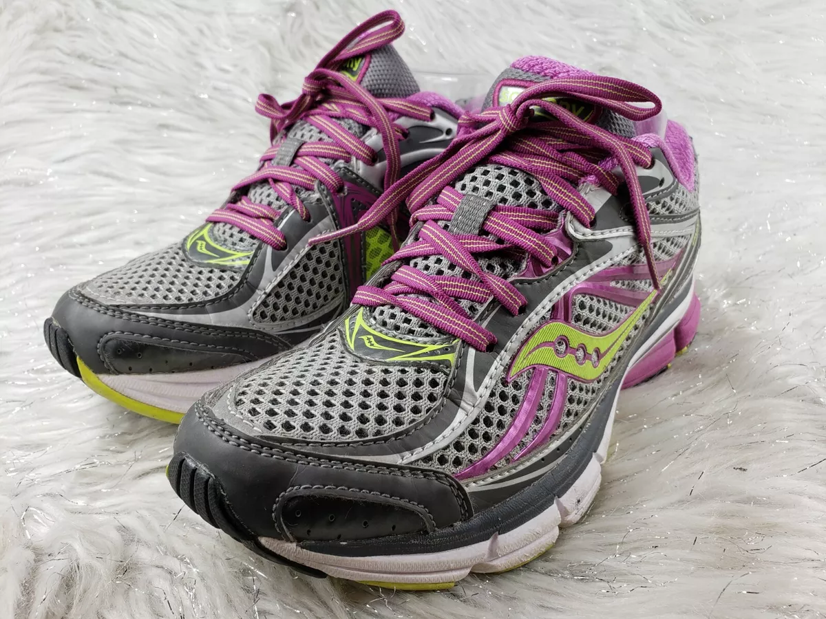 SAUCONY OMNI 12 10208 2 Gray Silver Pink Sneakers Size 7 38