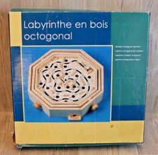 Labyrinthe octogonal en bois - jeu de précision et control - Pier Import