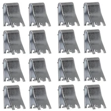 16 Pack Zinc Plated Steel Universal Snap-in Shelf Clip for Commercial