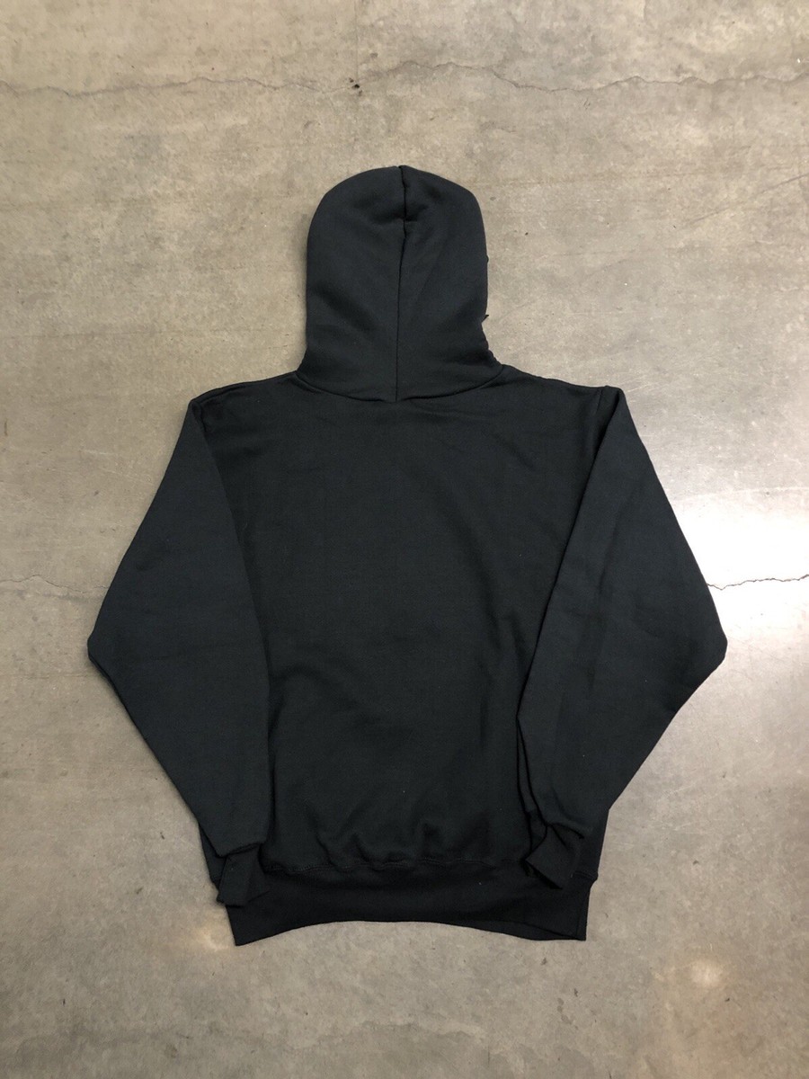 90s USA製 JERZEES Black Sweat Cardigan Vintage 90's Jerzees Black Hoodie Sweatshirt Blank Men's Medium