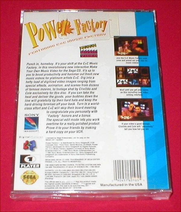 Power Factory for the Sega Genesis CD System NEW SEALED - Image 2 of 4