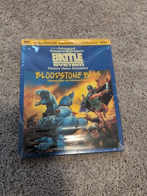 AD&D -  H1 BLOODSTONE PASS  (VERY RARE 1985 1ST PRINTING STILL FACTORY SEALED!!)
