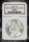 1884-O $1 Morgan Silver Dollar NGC MS 64 | Great Montana Collection UNC BU