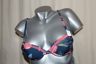 LISCA underwired push up underwired top top JAMAICA 40440 print blue 36A New