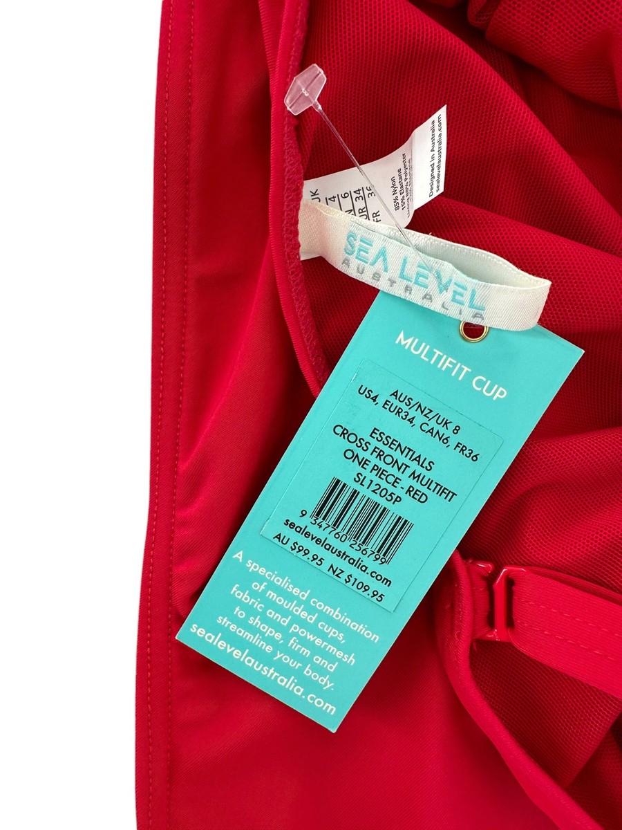 NEW/NWT Sea Level Red Cross Front Shirred One Piece Convertible