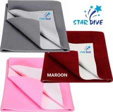 Baby Dry Sheet Pink  Maroon Baby Bed Protecting Water Absorbing Sheet
