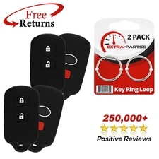 2 Remote Skin Jacket Silicon Rubber Cover For Toyota 2b (HYQ12BBX)