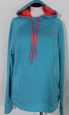 NEW RBX Aqua Blue Orange Trim Sweatshirt Hoodie Women's XL