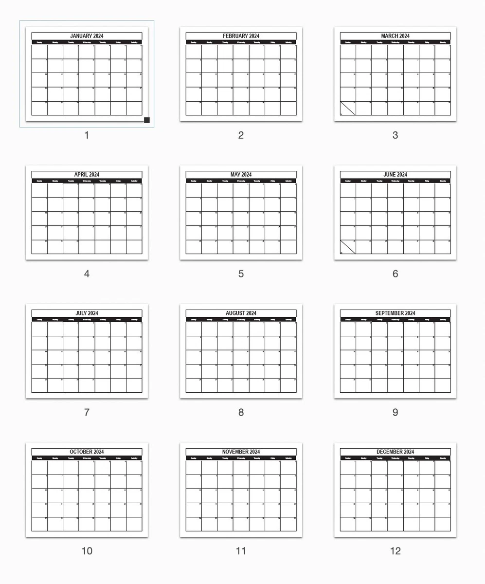 2024 Printable Calendar [8.5x11] Digital Download - Printable PDF