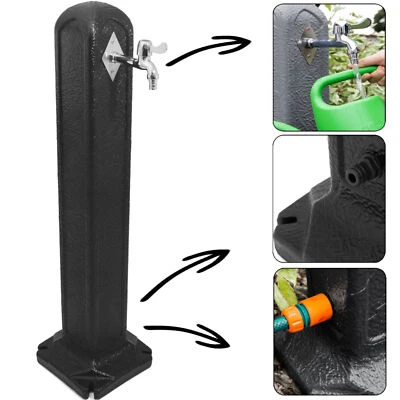 Anthracite Poteau de robinet de jardin colonne d'eau de citerne autonome point - Photo 1/4