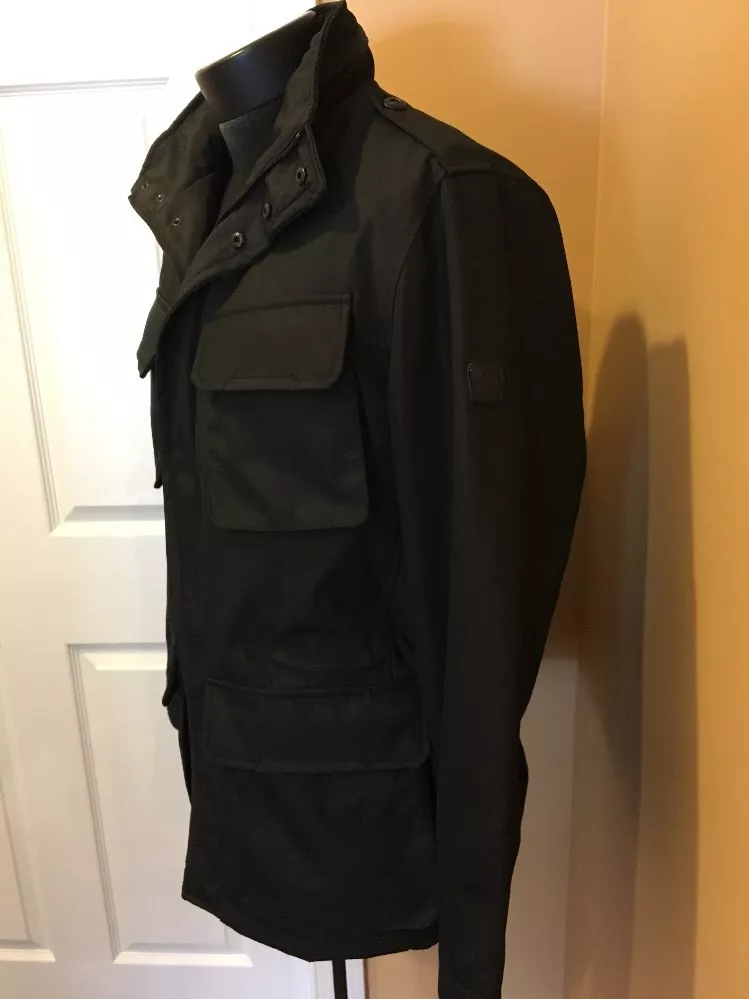 Brand New T-tech Tumi Hood In Collar Black Coat Jacket S Small Mens