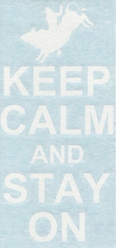 Keep Calm And Stay On - Rodeo Bull Riding Auto Fenster Vinyl Aufkleber Sticker 03026 - Bild 2 von 2