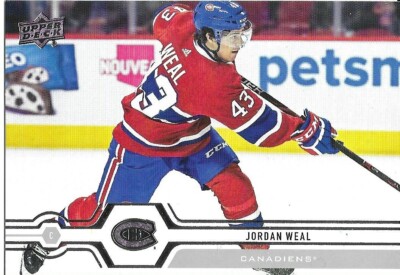 19-20 2019-20 Upper Deck Jordan Weal #50-Canadiens