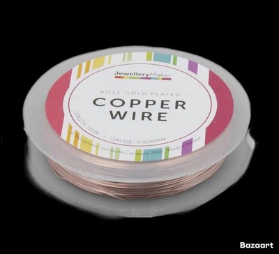 100 m - roségoldfarben - versilberter Kupferdraht - 0,4 mm