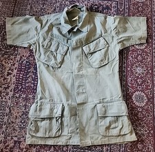 Vintage 60s Vietnam Jungle Jacket Short Sleeve Slant Pocket Og 107 Medium Long