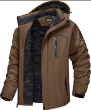 TACVASEN Men's Winter Skiing Jackets Water Resistant XX-Large, 215 Brown