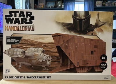 Disney Star Wars the Mandalorian 4D Kit Razor Crest Sand Crawler Set   Y0412