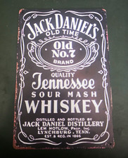 Jack Daniels Old No. 7 Tennessee Sour Mash Whiskey Old Time Brand Blechschild