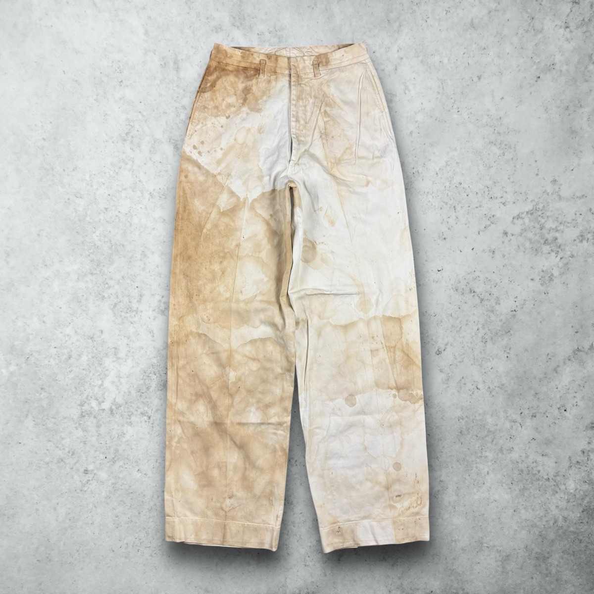 Vintage 50s US Military Twill USN Distressed Chino Pants