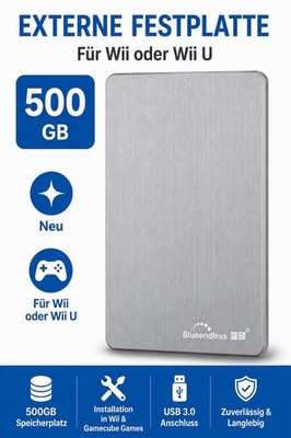 Nintendo Wii 500GB Festplatte -NEU!