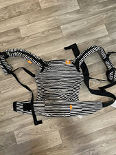 Tula Free-to-Grow Baby Carrier Imagine Black White Striped Cotton Infant Toddler