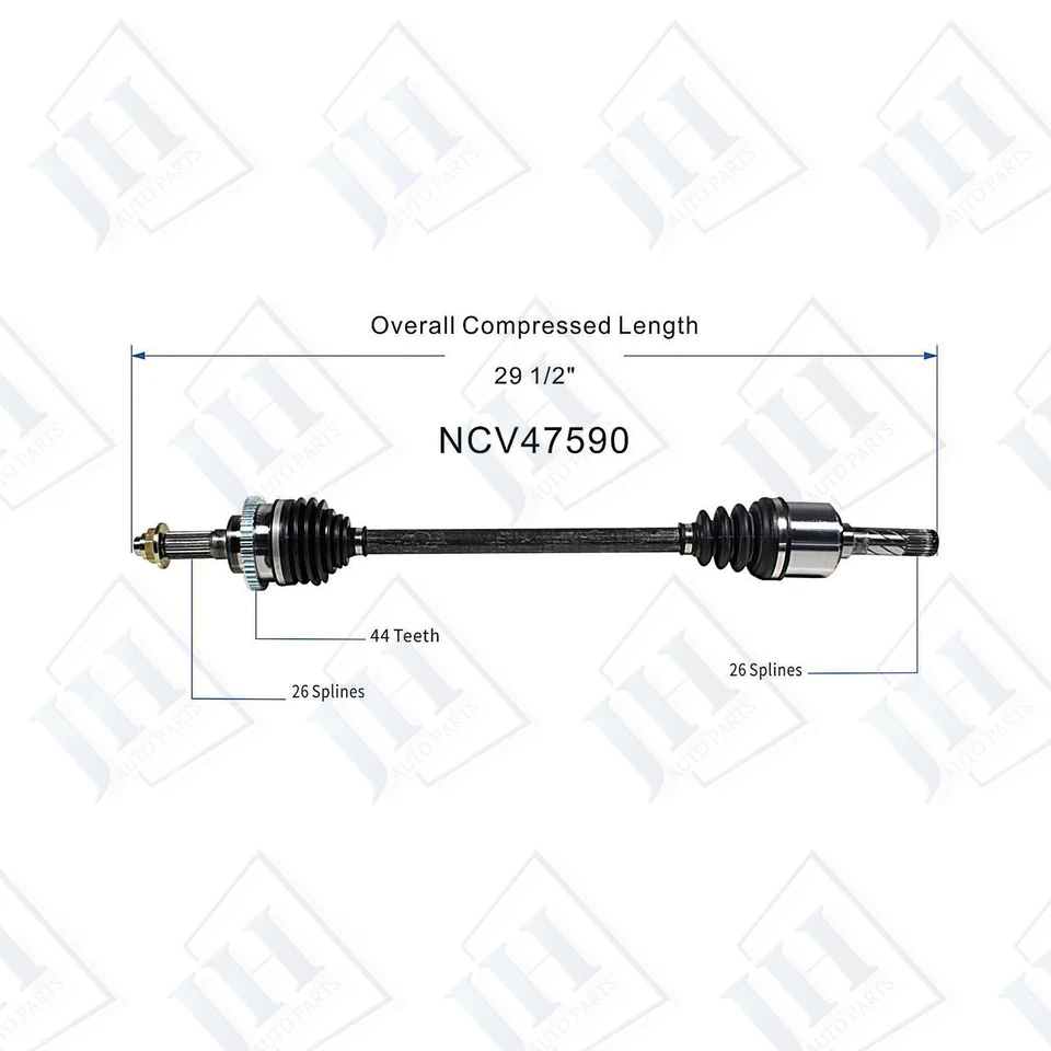 Eixo traseiro esquerdo ou direito CV original para 1995-97 99-05 Mazda Miata L4 1.8L RWD - Imagem 2 de 4