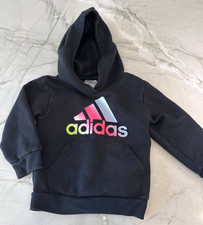 Adidas Rainbow Logo Style Pullover Hoodie Regular Fit Size 2T