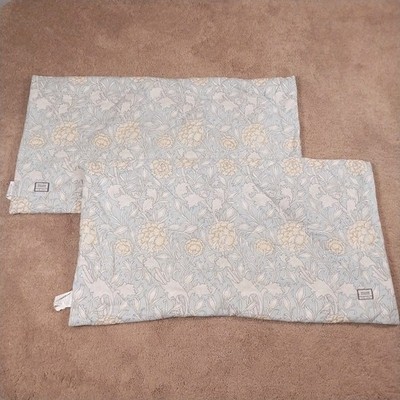 2 William Morris at Home Wild Tulip King Pillow Shams Duck Egg Blue & Yellow