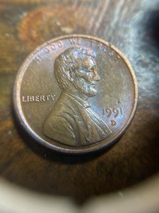 Lincoln Memorial 1991-D Copper Small Cent BN Circulated Coin Denver Mint