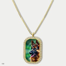 Gorgeous Cute German Shepherd Dog Breed Fashion Pendant Necklace Chain Photo Dog