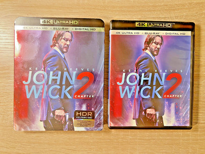John Wick Chapter 2 4K Ultra HD Blu-ray 2017 Movie Action Thriller Slipcover OOP