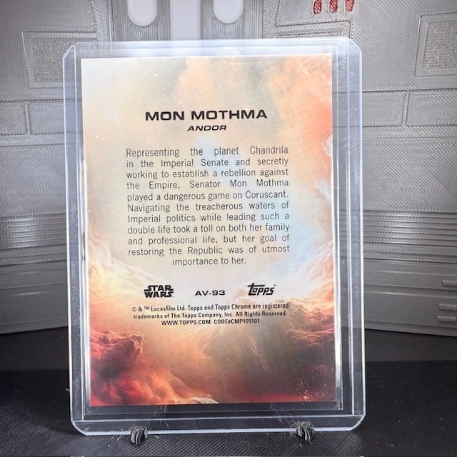 Star Wars Topps Chrome 2025 - Mon Mothma Aurebesh Variation /99 - Image 2 of 2