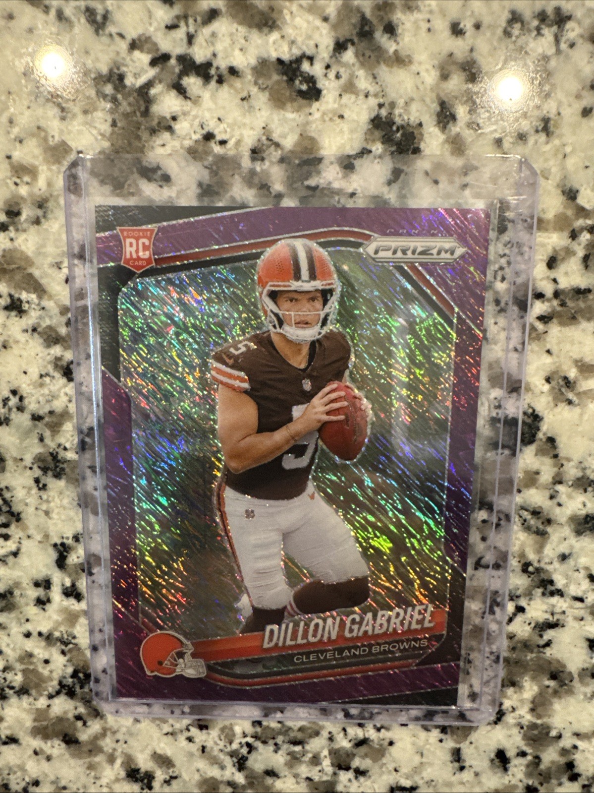 2025 Panini Prizm Dillon Gabriel #372 Purple Shimmer Prizm /15 RC