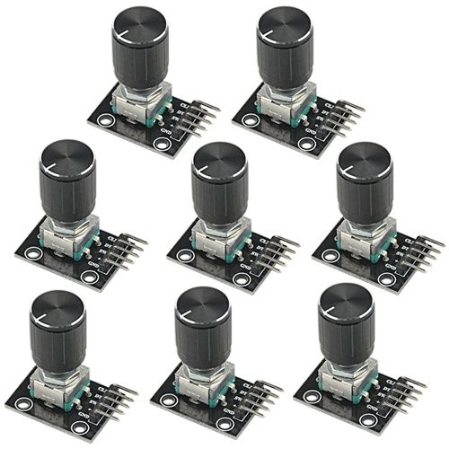 8 Pcs KY-040 360 Degree Rotary Encoder Module with Knob Cap for Arduino Micro...