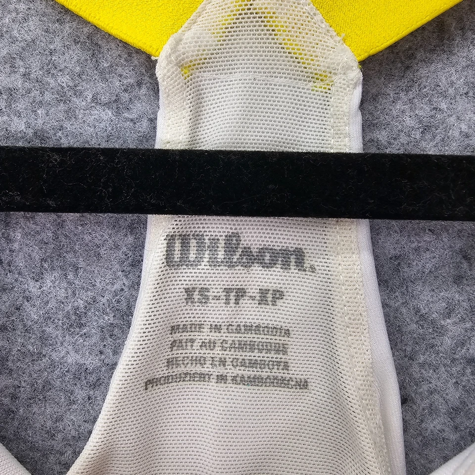 Wilson Tennis Dress Womens XS White Yellow Trim Stretch Performance Sporty Prep - Image 3 of 4