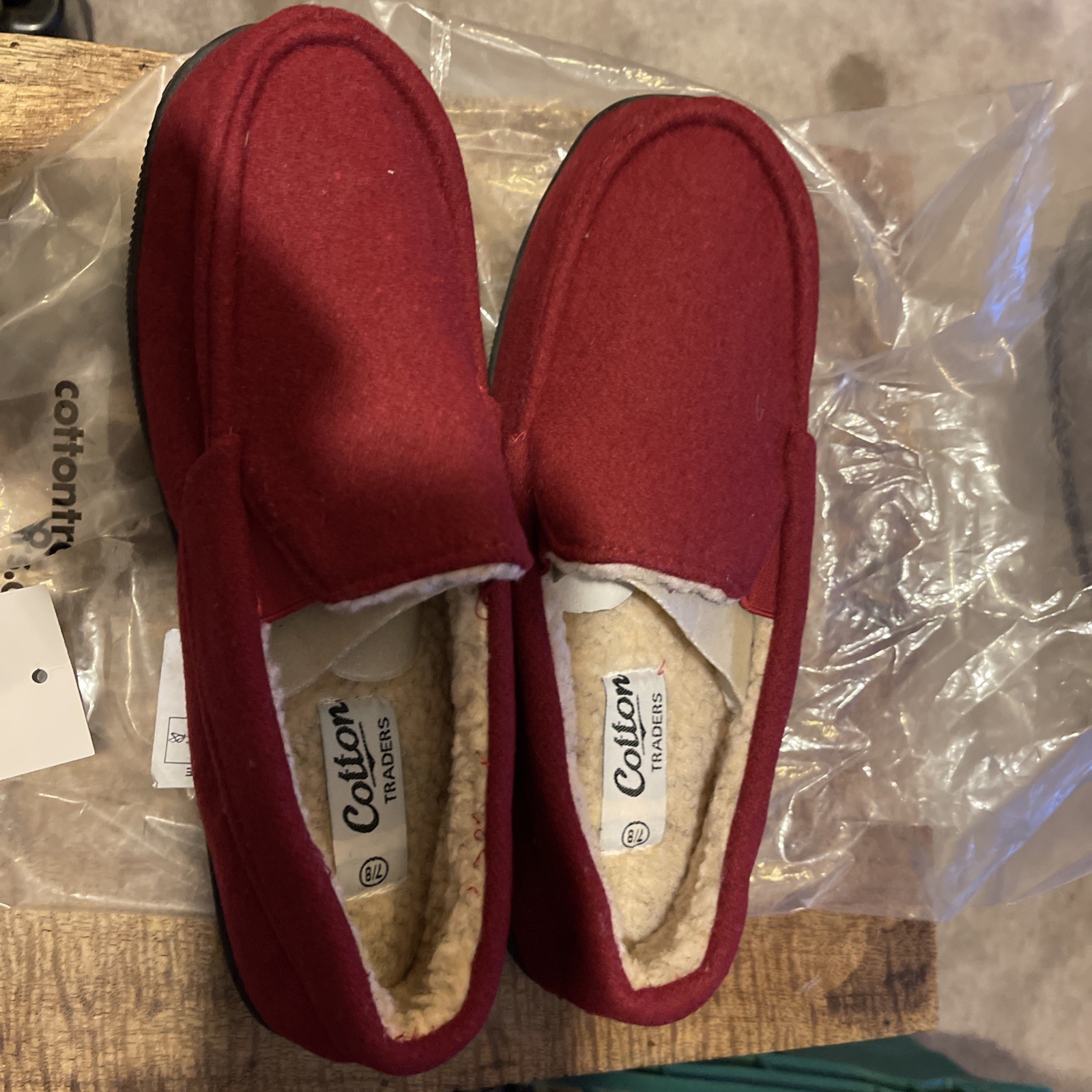 SAOLA MOCASSINO MOCASSINO UOMO COTONE COMMERCIANTI SUOLA RIGIDA PANTOFOLE FODERATE COTONE TAGLIA 7 8