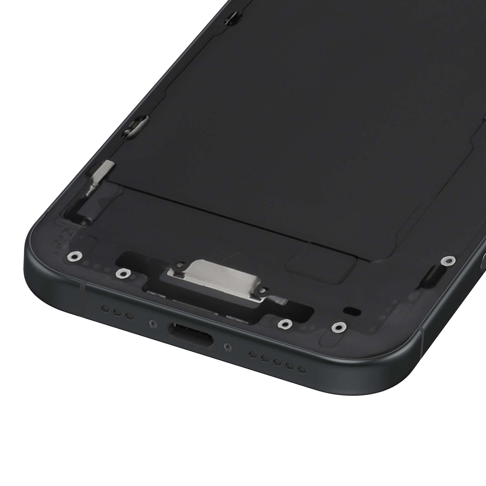 Châssis central iPhone 16 noir pièce de rechange interne Avizar